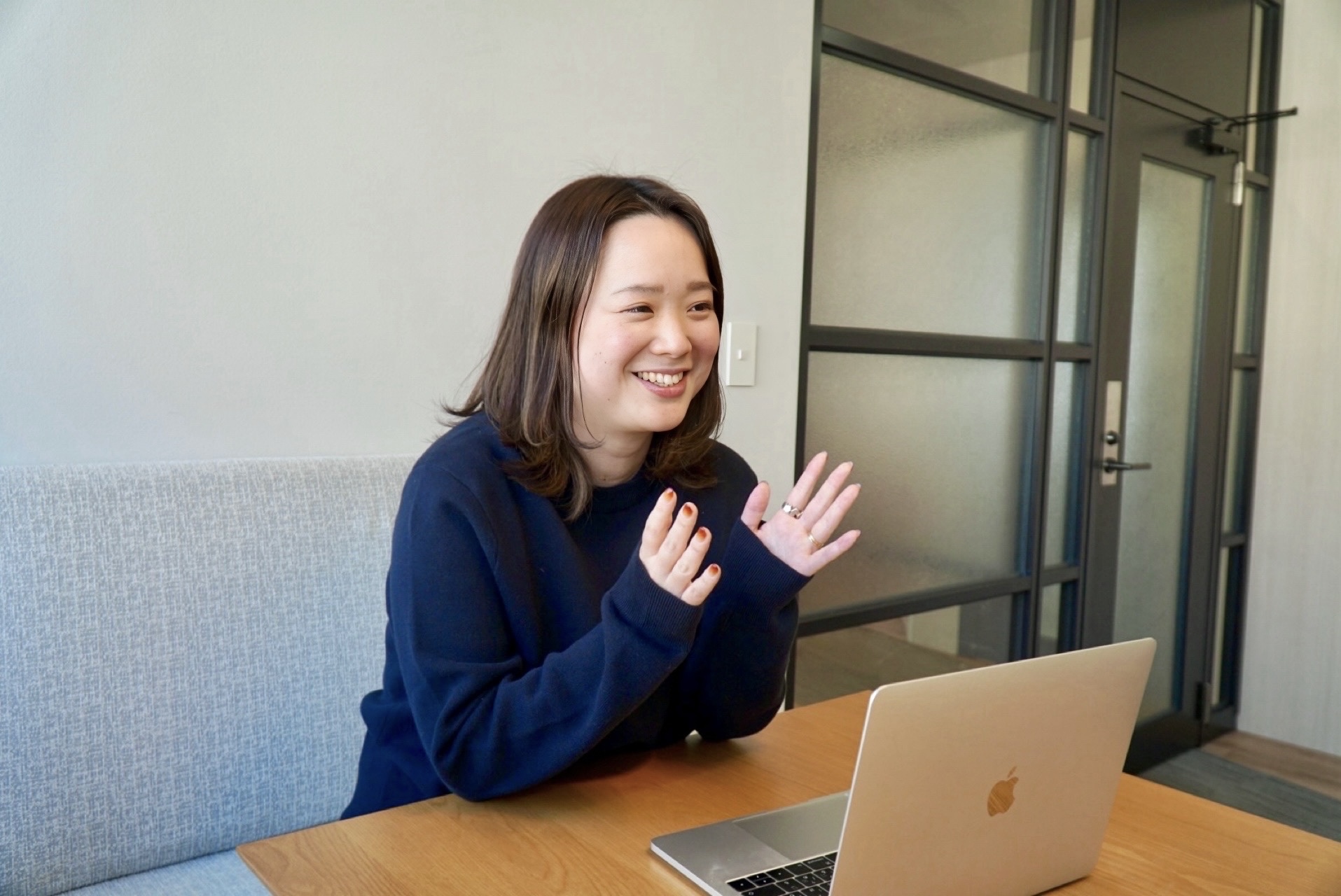 面接に向き合う増永さん