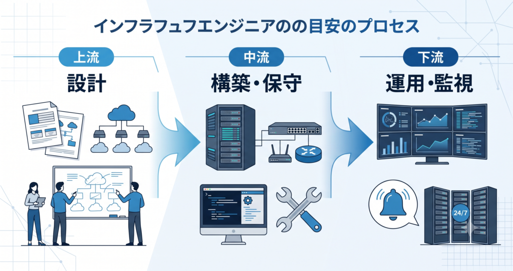 インフラエンジニアの工程